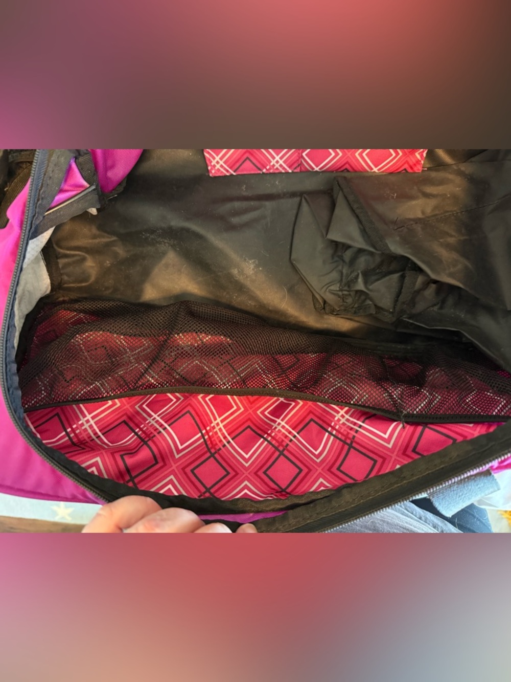 Nike Women's Purple and Silver Medium Travel Duffel Bag - Picture 5 of 9